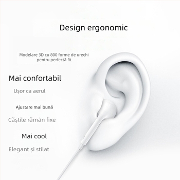 Căști in-ear cu fir, difuzor dinamic, sensibilitate 102 dB, cablu 120 cm, model 15
