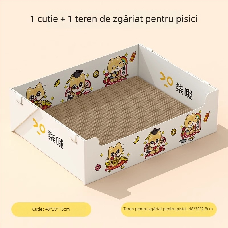 Cutie de nisip pentru pisici, de unică folosință, portabilă, pliabilă, pentru exterior — Seven oh
