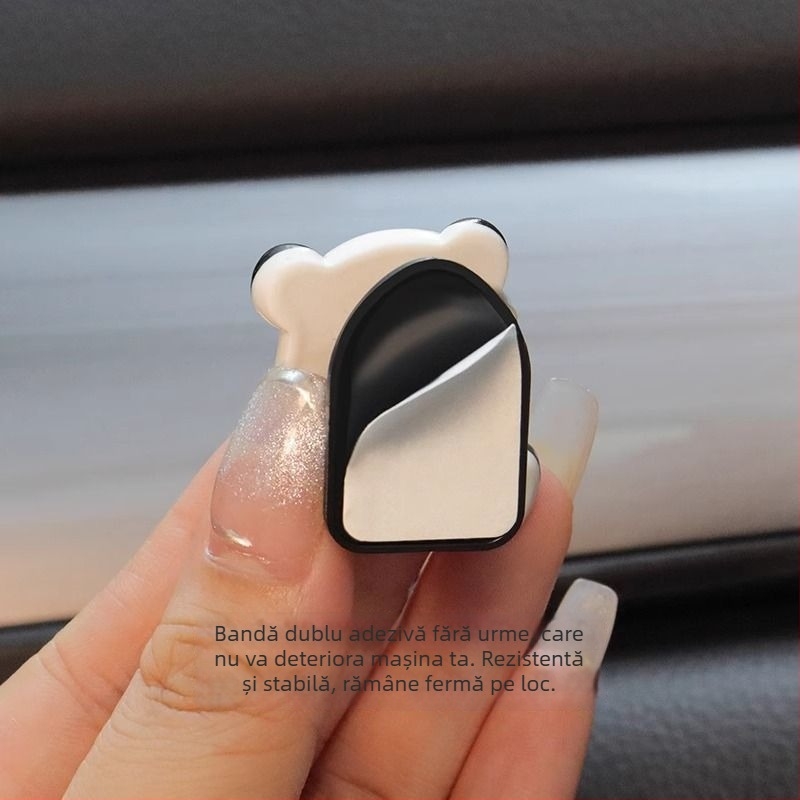 Cârlig auto pentru interior cu adeziv fără urme, design modern cu mai multe cârlige pentru depozitare