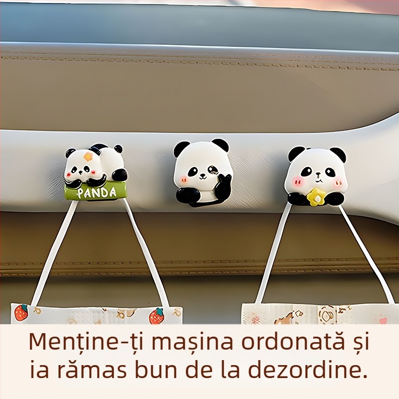 Cârlig auto pentru interior cu adeziv fără urme, design modern cu mai multe cârlige pentru depozitare