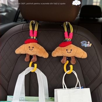 Cârlig de depozitare auto, pluș, stil modern, Flower Rain Night