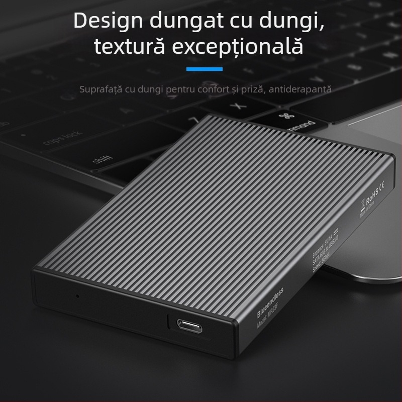 Carcasă externă 2,5 inch USB-C 3.1 | Aluminiu + ABS | Suport 4TB | Viteza de transfer 6 Gbps | Model MR23GC