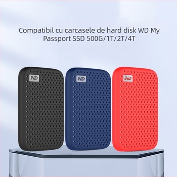 Husă din silicon pentru WD My Passport SSD, protecție anti-cadere și disipare termică (OEM)