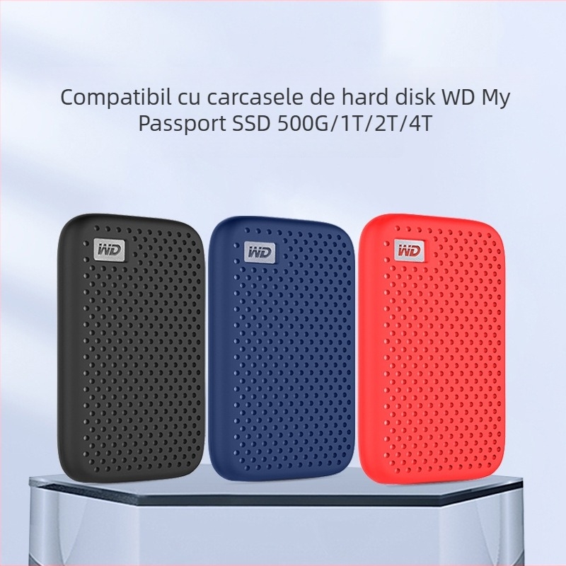 Husă din silicon pentru WD My Passport SSD, protecție anti-cadere și disipare termică (OEM)