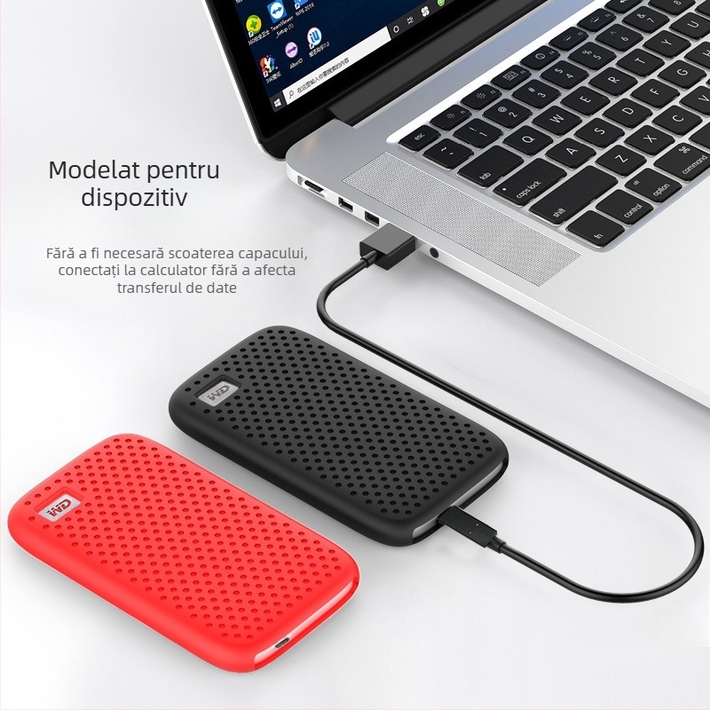 Husă din silicon pentru WD My Passport SSD, protecție anti-cadere și disipare termică (OEM)