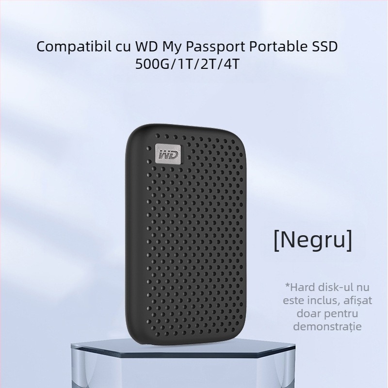 Husă din silicon pentru WD My Passport SSD, protecție anti-cadere și disipare termică (OEM)