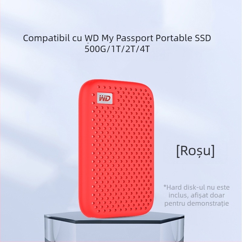 Husă din silicon pentru WD My Passport SSD, protecție anti-cadere și disipare termică (OEM)