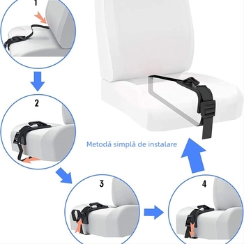 Regulator pentru centură auto pentru gravide, ABS, 285 g, accesoriu practic, protecție pentru umăr și curea abdominală, logo tipărit OK