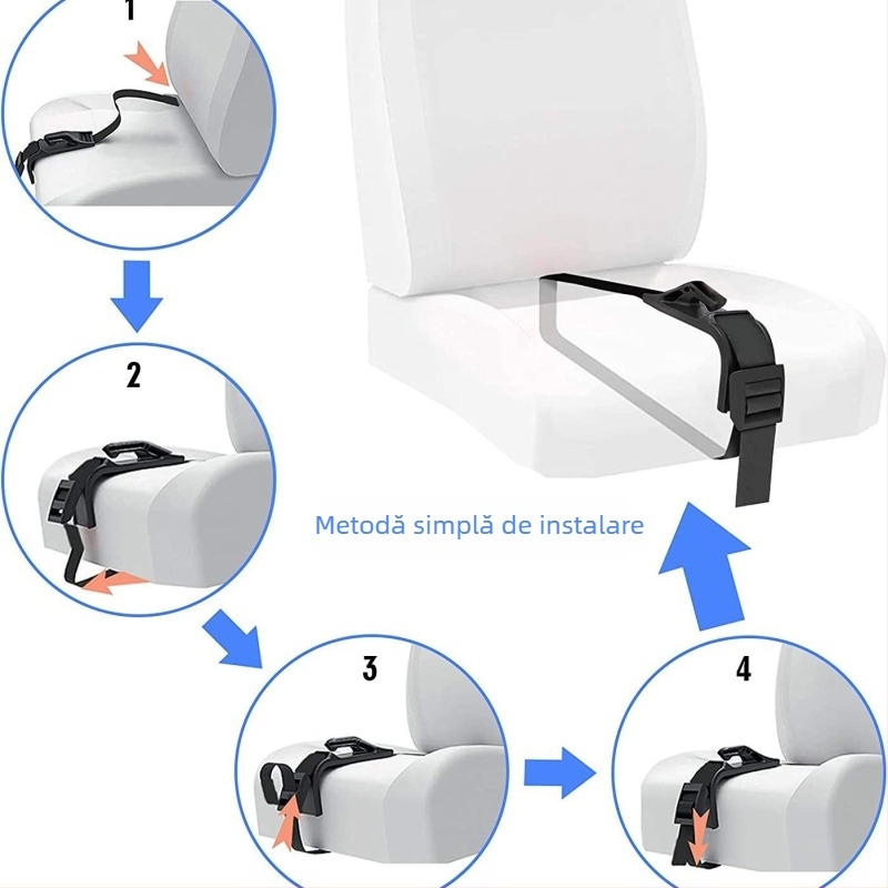 Regulator pentru centură auto pentru gravide, ABS, 285 g, accesoriu practic, protecție pentru umăr și curea abdominală, logo tipărit OK