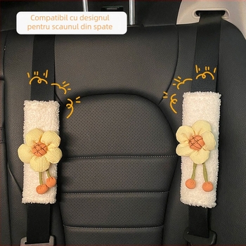 Padă pentru umărul curelei de siguranță auto, poliester, moale, anti-strângere, greutate 0.3