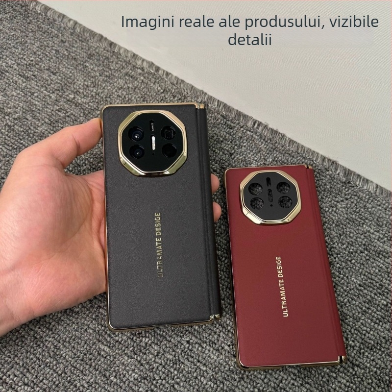 Carcasă din piele Huawei Mate X5, ediție colecție, cu balama ax centrală și fereastră inteligentă X6