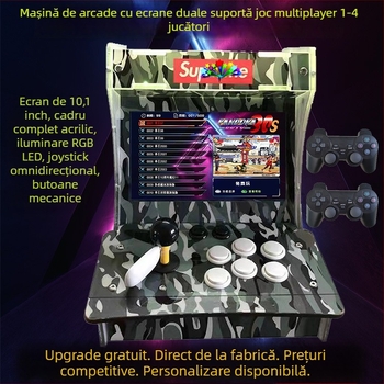 Consolă arcade cu ecran dublu, 16GB memorie, compatibil PS3, OS H2, 2 jucători, MP4 video player