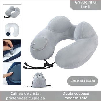 Perne de gât gonflabile, în formă U, pentru odihnă în timpul călătoriilor
