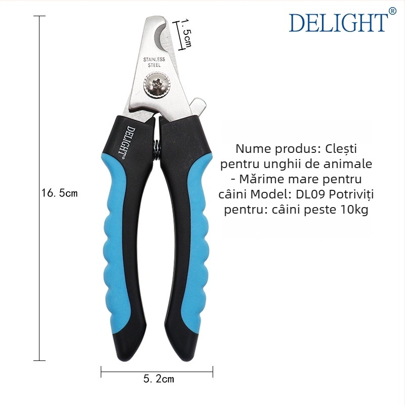 Ship Notes Clește pentru unghii de animale NHP02 — lamă ascuțită, prietenoasă cu părul, previne ruperea și ciobirea unghiilor, instrument profesional pentru câini de talie mică