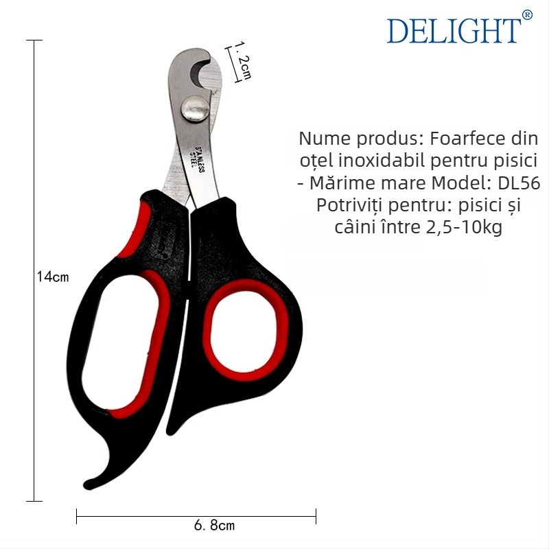 Ship Notes Clește pentru unghii de animale NHP02 — lamă ascuțită, prietenoasă cu părul, previne ruperea și ciobirea unghiilor, instrument profesional pentru câini de talie mică