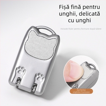 Clește de unghii mini pliabil din oțel inoxidabil, portabil