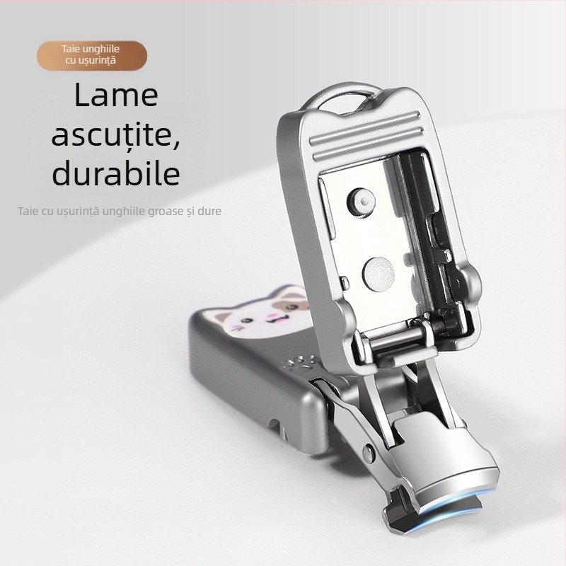 Clește de unghii mini pliabil din oțel inoxidabil, portabil