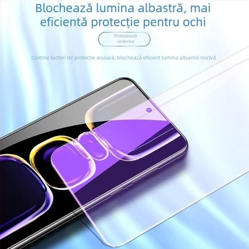 Protecție ecran telefon - Sticlă temperată, folie frontală, acoperire totală, HD, anti-lumină albastră, anti-cădere (Compatibil Redmi K60, K70 Pro, K50e, K80)