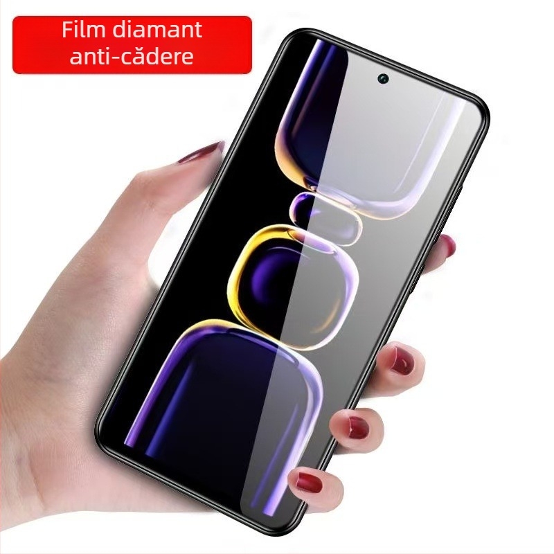Protecție ecran telefon - Sticlă temperată, folie frontală, acoperire totală, HD, anti-lumină albastră, anti-cădere (Compatibil Redmi K60, K70 Pro, K50e, K80)