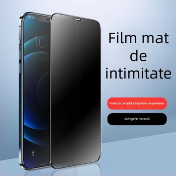 Protecție ecran din sticlă temperată pentru iPhone – finisaj mat, anti-amprentă, anti-spionaj