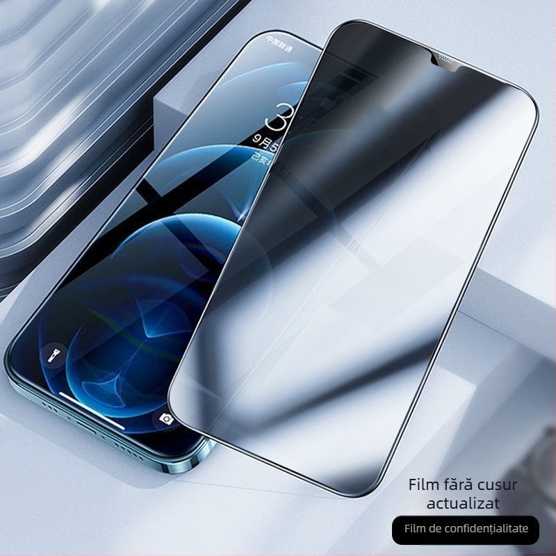 Protecție ecran din sticlă temperată pentru iPhone – finisaj mat, anti-amprentă, anti-spionaj