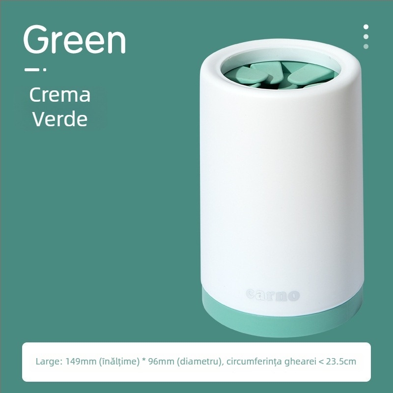 Cupa portabilă pentru spălarea lăbuțelor animalelor de companie — pentru pisici și câini, cu silicon cu atingere moale și design anti-accident, din PP și silicon