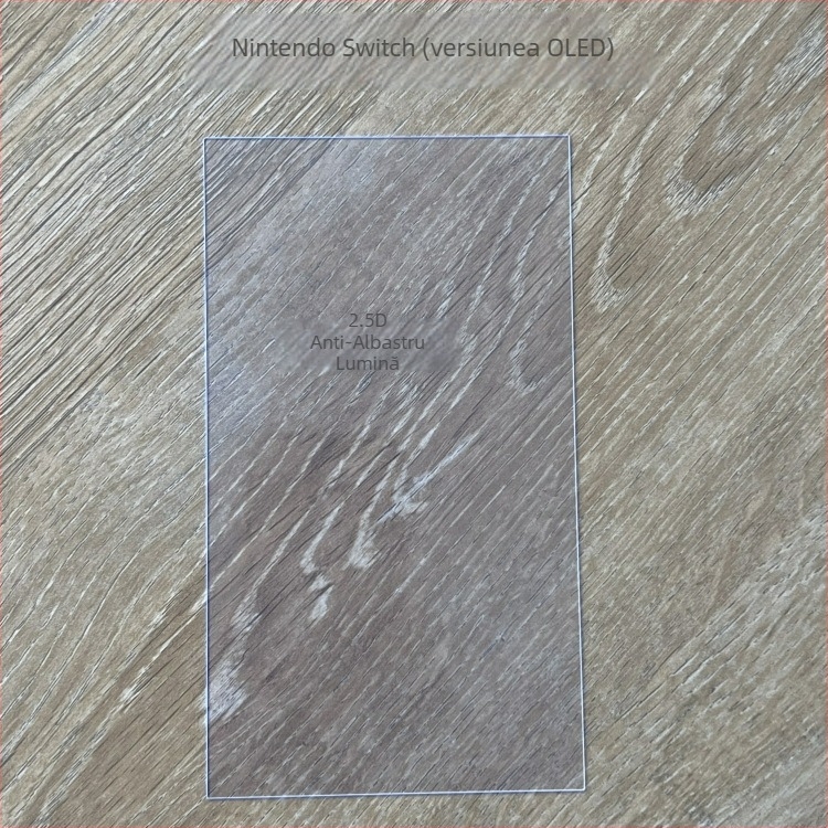 Protecție ecran Nintendo Switch OLED, sticlă Asahi 0,33 mm, folie frontală, arc 2.5D, HD, anti-lumină albastră, anti-amprente
