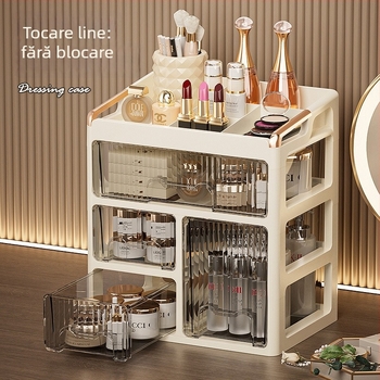 Dulap de depozitare pentru cosmetice cu sertare, organizator multistrat pentru rujuri și îngrijire a pielii; Material PP; Logo tipărit: Da; Personalizare disponibilă: Da; Lansare produs: 2025; Origine Jieyang