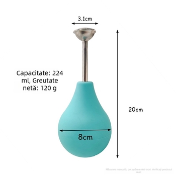 Cana de udare cu cioc lung, corp din plastic, cap din oțel inoxidabil 304, 224 ml, pentru grădinărit casnic, marca Xishun