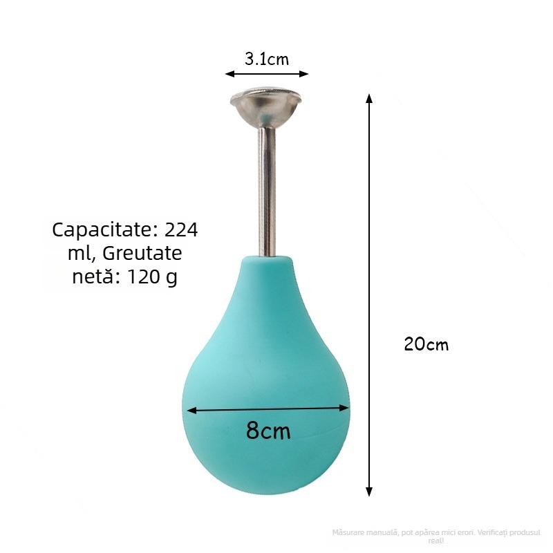 Cana de udare cu cioc lung, corp din plastic, cap din oțel inoxidabil 304, 224 ml, pentru grădinărit casnic, marca Xishun