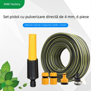 Set pistol de pulverizare cu flux direct 1/4 inch pentru spălarea mașinii și udarea grădinii, cu conector rapid pentru furtun