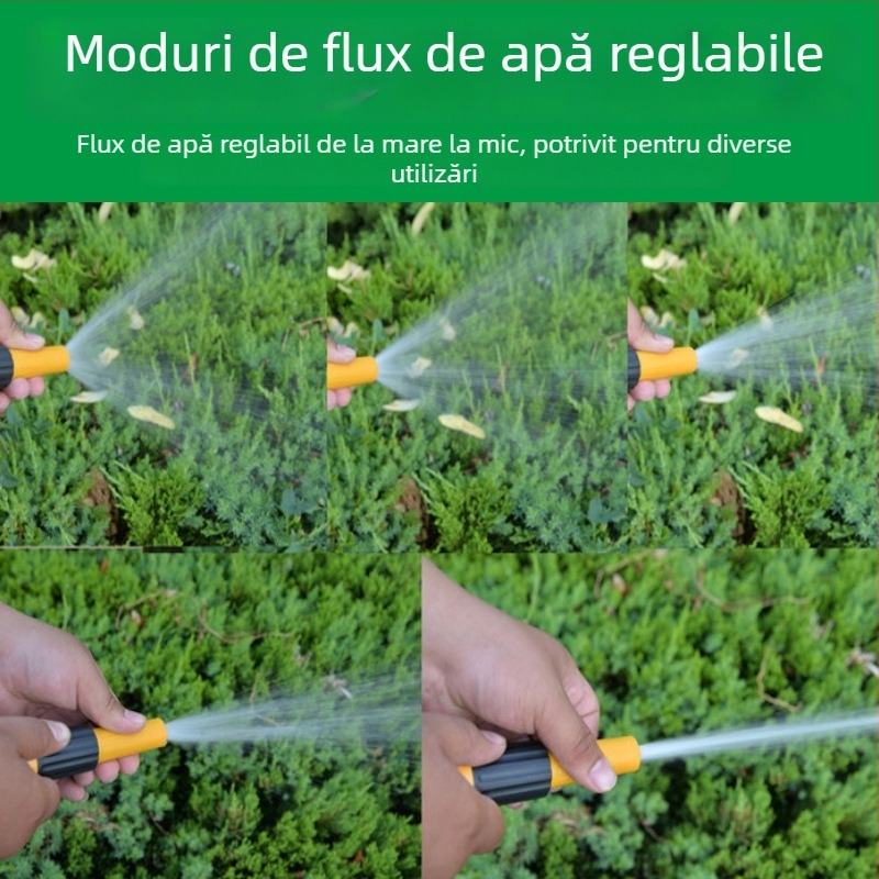 Set pistol de pulverizare cu flux direct 1/4 inch pentru spălarea mașinii și udarea grădinii, cu conector rapid pentru furtun
