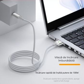Cablu USB-C către MacBook MagSafe2 magnet de încărcare rapidă, model magsafe2/1, 180 cm, compatibil MacBook Air/Pro