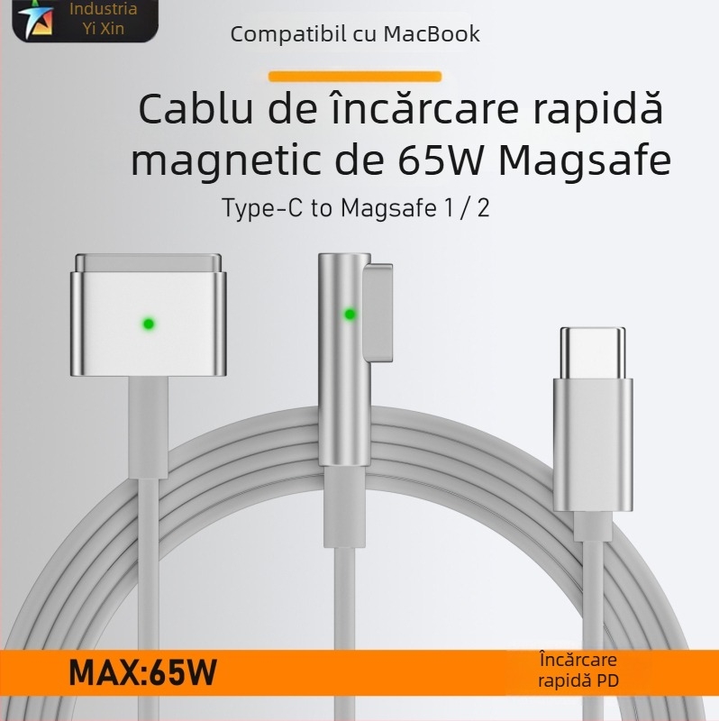 Cablu USB-C către MacBook MagSafe2 magnet de încărcare rapidă, model magsafe2/1, 180 cm, compatibil MacBook Air/Pro