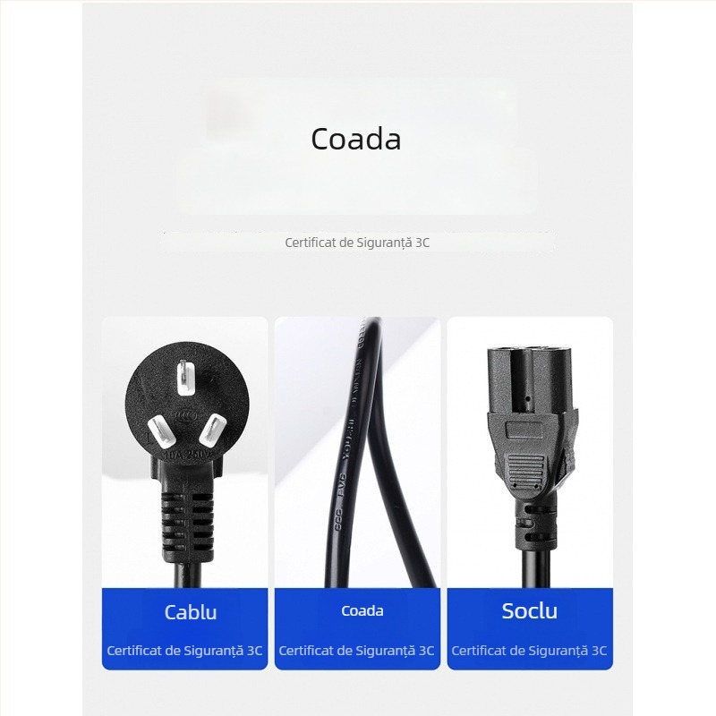 Cablu de alimentare universal cu trei pini pentru gătitoare de orez, calculatoare desktop, oale electrice și tigăi de prăjit