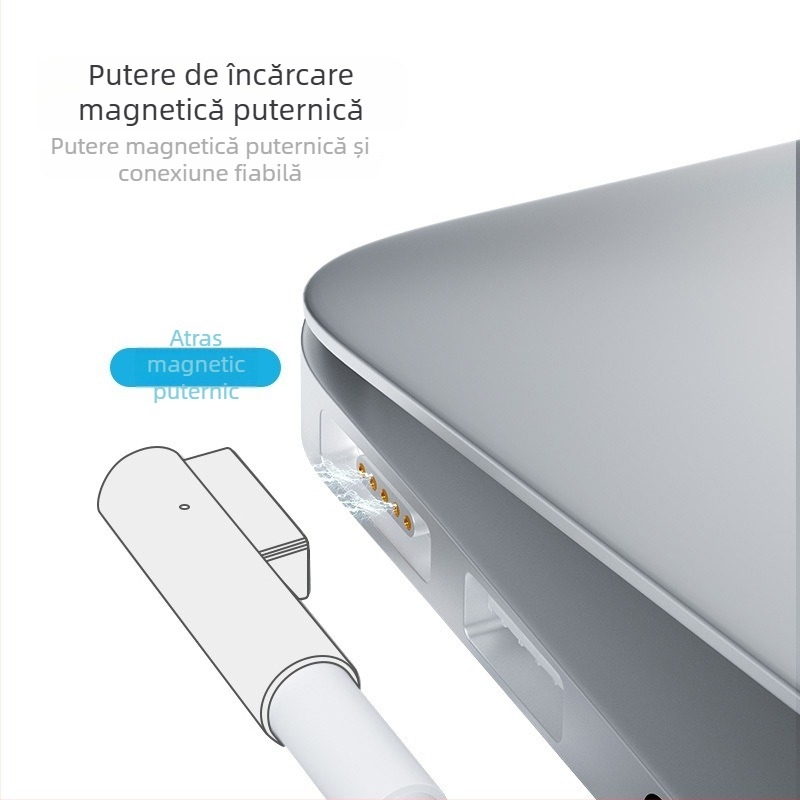 Cablu de încărcare Type-C la MagSafe 1/2 pentru MacBook Air/Pro, model PD-MG1, lungime 1,8 m, lansat în 2021.