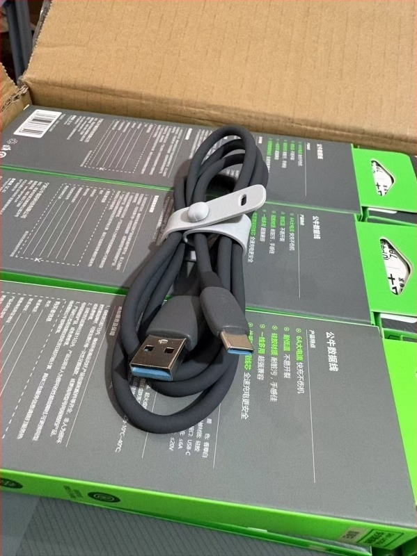 Bull cablu de date USB-C din silicon, încărcare rapidă 120W, cu un singur conector