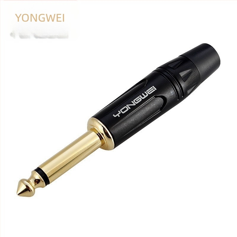 Yongwei conector audio lipit în pereche: 2 conductori mono pentru linie de microfon și conector stereo cu 3 conductori, certificat ROHS, interval de operare -30°C până la 80°C.