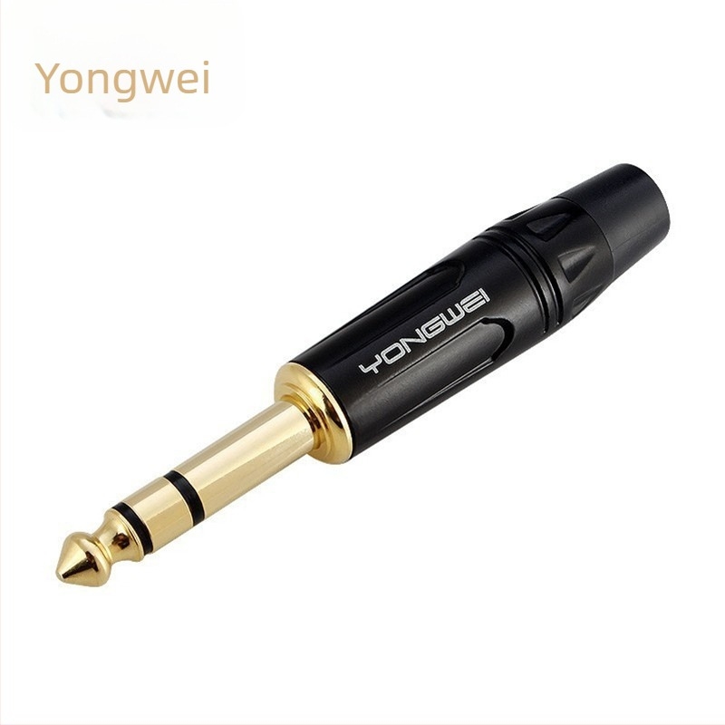 Yongwei conector audio lipit în pereche: 2 conductori mono pentru linie de microfon și conector stereo cu 3 conductori, certificat ROHS, interval de operare -30°C până la 80°C.