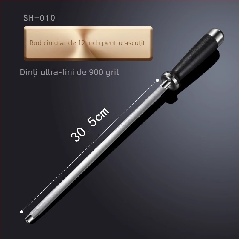 Băț de ascuțit cuțite – oțel cu carbon înalt, utilizare manuală, ascuțitor de bucătărie, lansare vara 2021, posibilitate de personalizare, stil modern minimalist