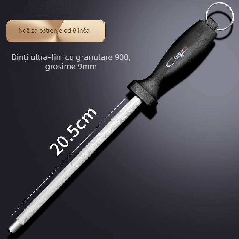 Băț de ascuțit cuțite – oțel cu carbon înalt, utilizare manuală, ascuțitor de bucătărie, lansare vara 2021, posibilitate de personalizare, stil modern minimalist
