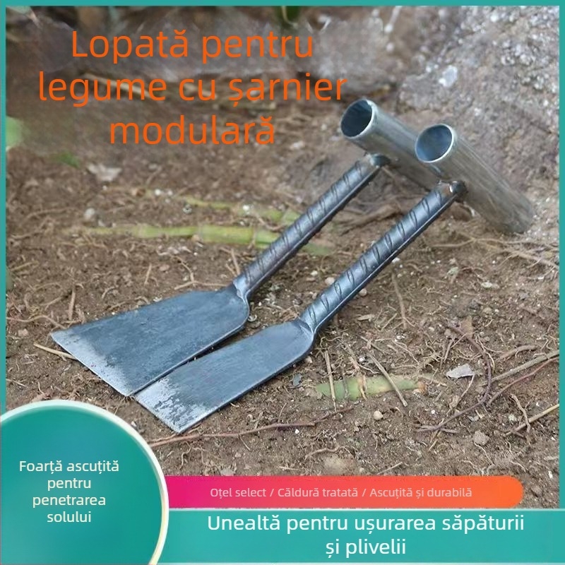 Set de trei unelte de grădină - Făcute manual pentru plantare și îndepărtarea buruienilor