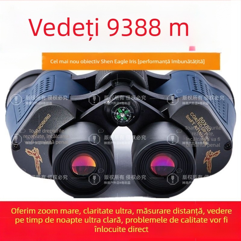 Binoclu cu focalizare automată și viziune pe timp de noapte pentru utilizare profesională în aer liber