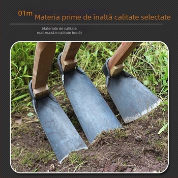Lopată de grădină din oțel solid, forjată, multifuncțională pentru agricultură — ideală pentru plantarea legumelor, plivire, săparea lăstarilor de bambus și a florilor