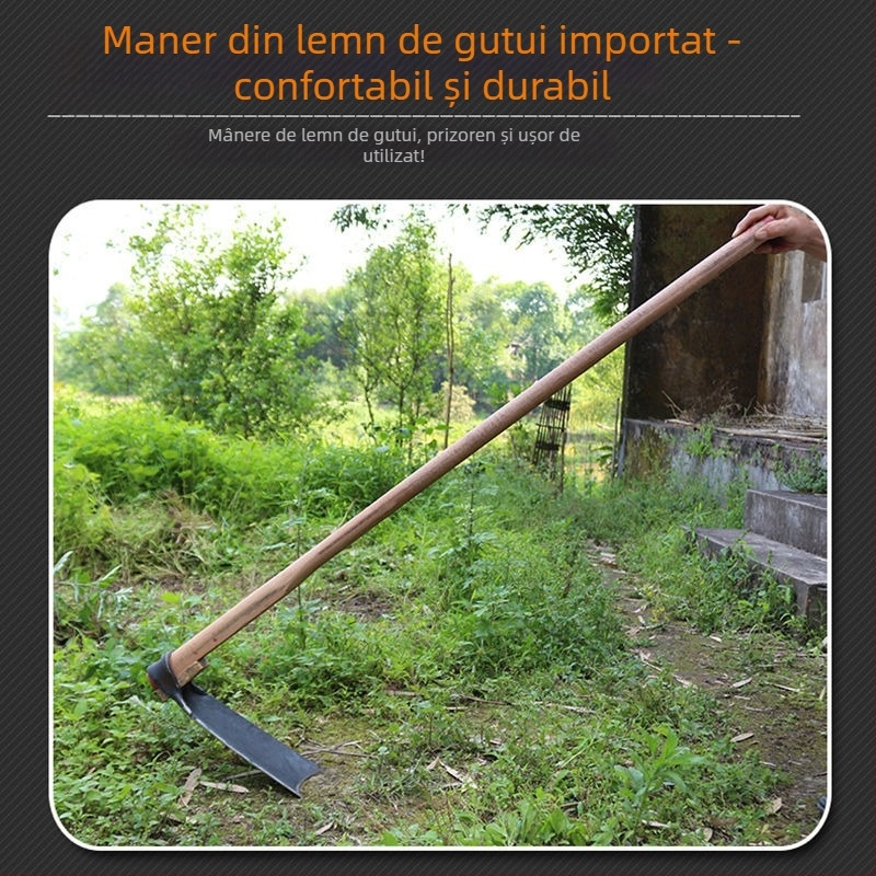 Lopată de grădină din oțel solid, forjată, multifuncțională pentru agricultură — ideală pentru plantarea legumelor, plivire, săparea lăstarilor de bambus și a florilor