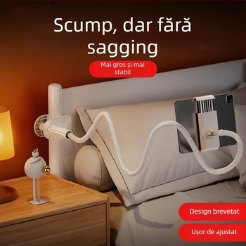 Suport extensibil de noptieră pentru telefon și iPad – plastic, stil IP, pentru utilizare în pat sau cămin