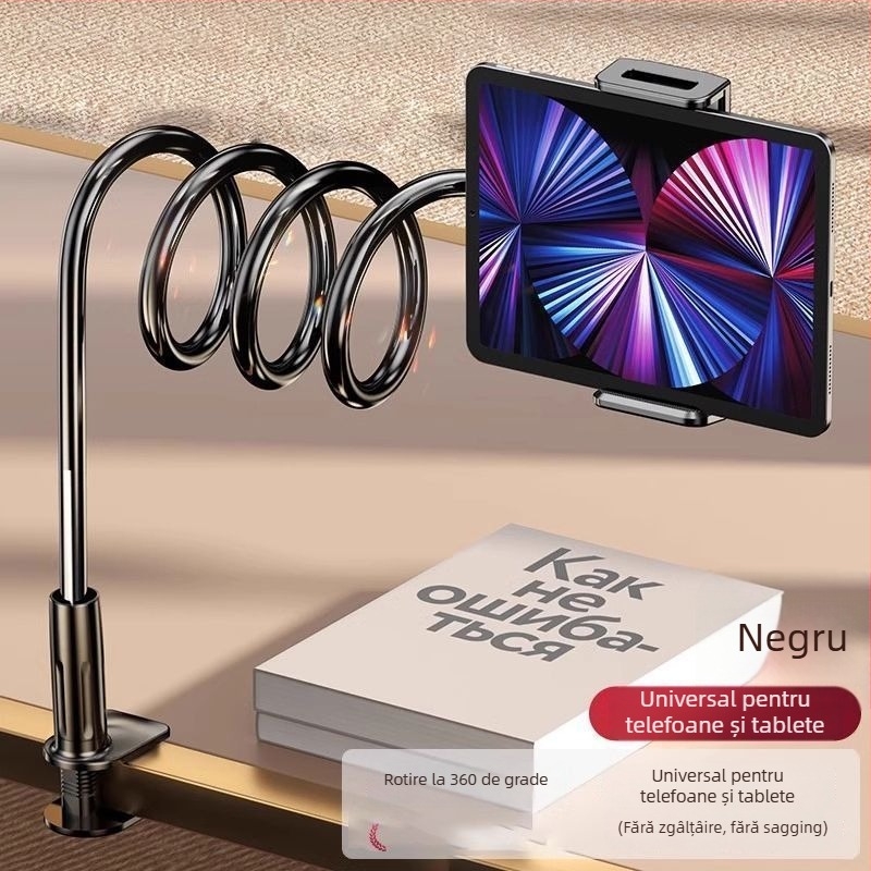 Suport extensibil de noptieră pentru telefon și iPad – plastic, stil IP, pentru utilizare în pat sau cămin