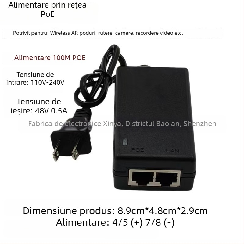 Modul PoE de alimentare pentru camere de supraveghere, 48V, adaptor AP wireless bridge, sursă de alimentare offline, versiunea V05