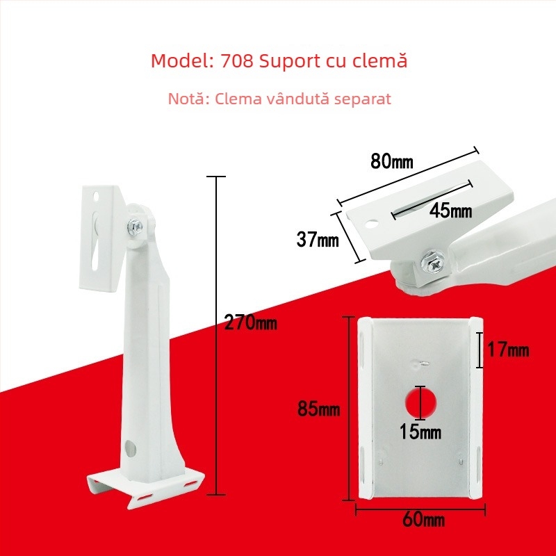 Suport montaj camere CCTV pentru stâlpi și colțuri de perete, din fier (Origine: China; Material: Fier)