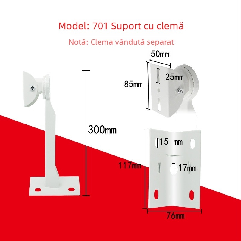 Suport montaj camere CCTV pentru stâlpi și colțuri de perete, din fier (Origine: China; Material: Fier)